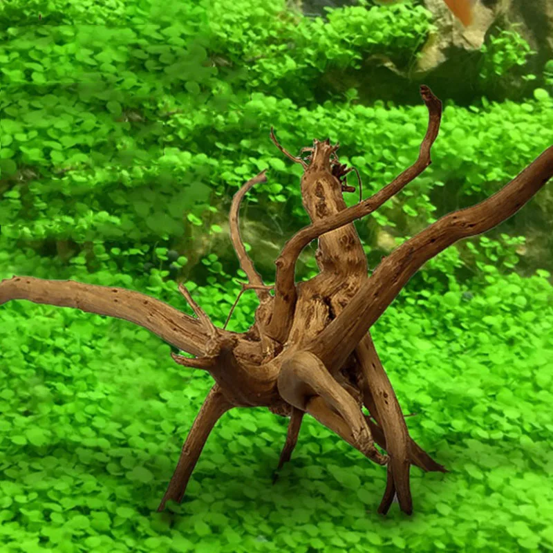 Украшение для аквариума дерево из натурального дерева аквариум растение пень
