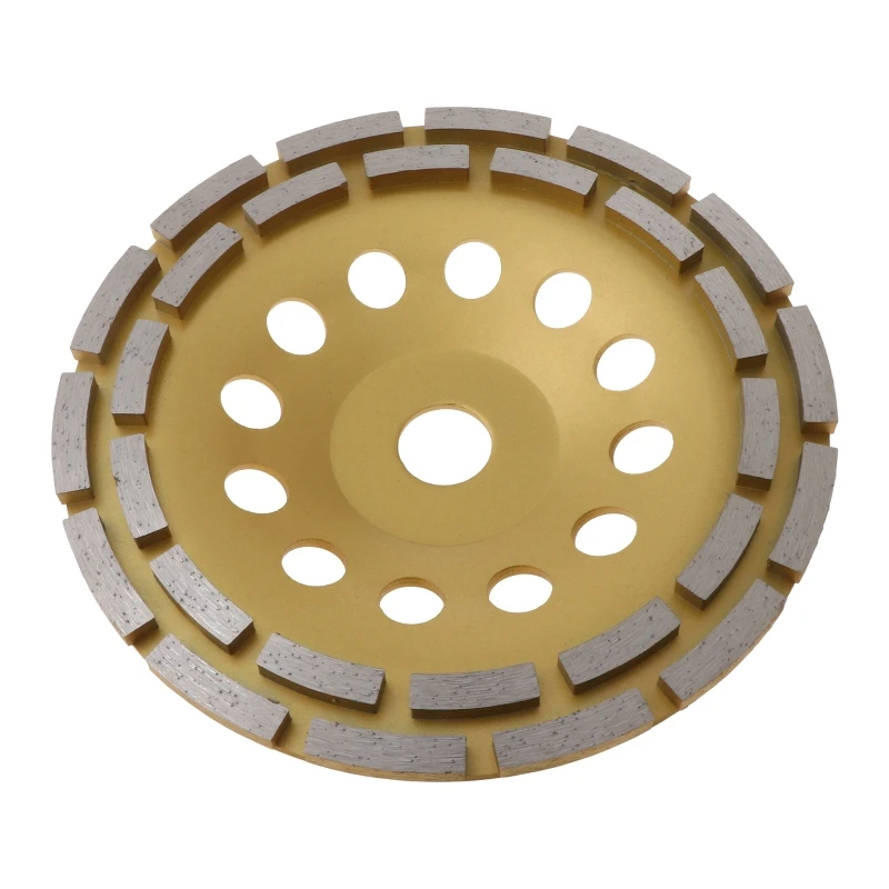 

Stone Polishing Diamond Double Row Grinding Wheel Cup Disc Grinder Concrete Granite Segment Wheel P0RE