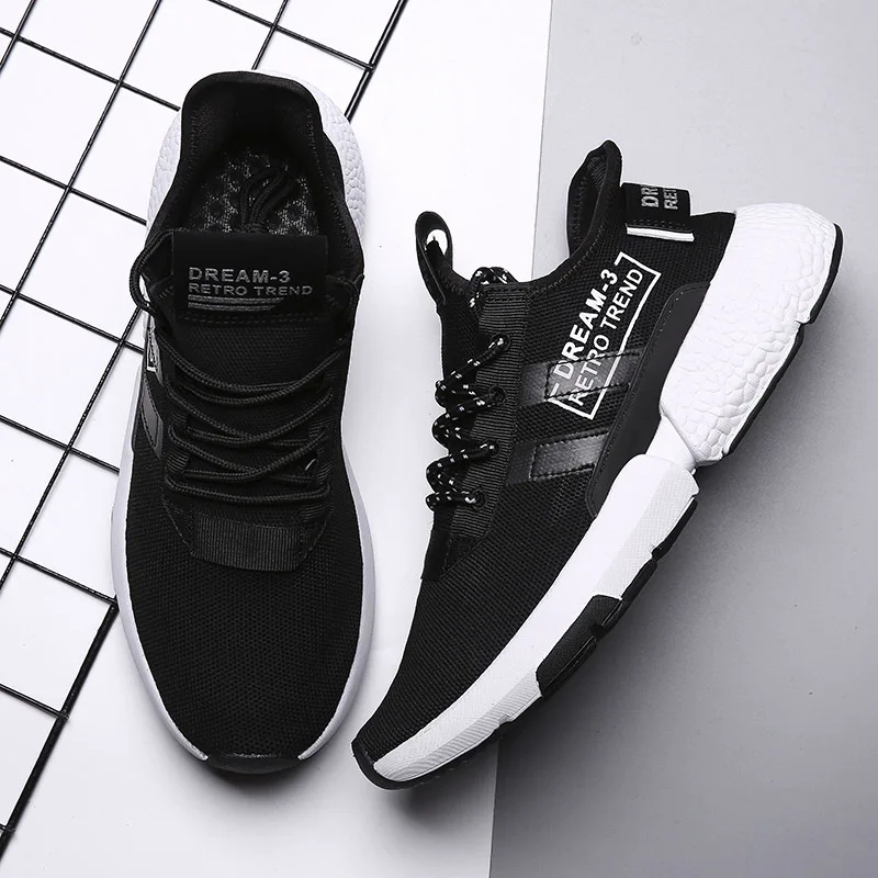 Кроссовки мужские большого размера повседневная теннисная обувь дышащие легкие