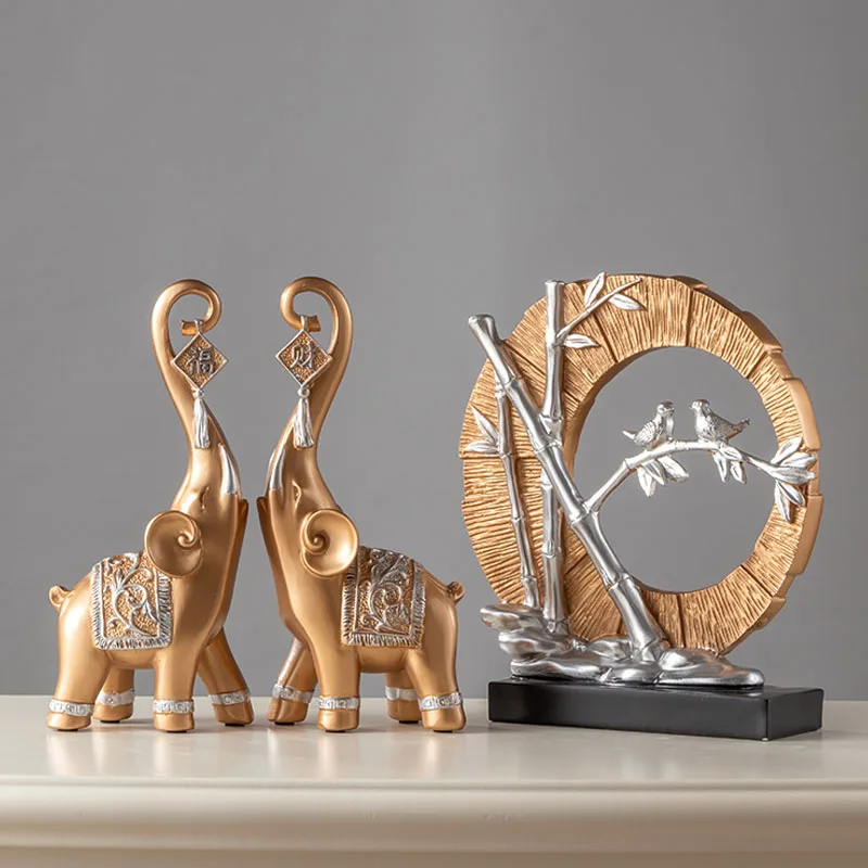 Изделия для дома творческий бамбука благоприятный украшение в виде слона