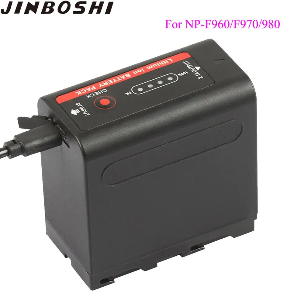 1 шт. NP F960 F970 F980 батареи со светодиодным индикатором питания для SONY HVR HD1000