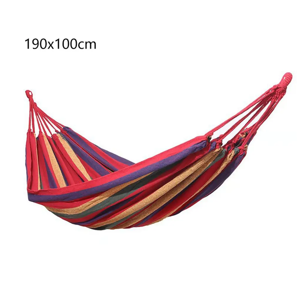 

Outdoor Hammock For One Person Colored Canvas Hammock Leisure Camping Strong Hammock Anti-Rollover Hammock