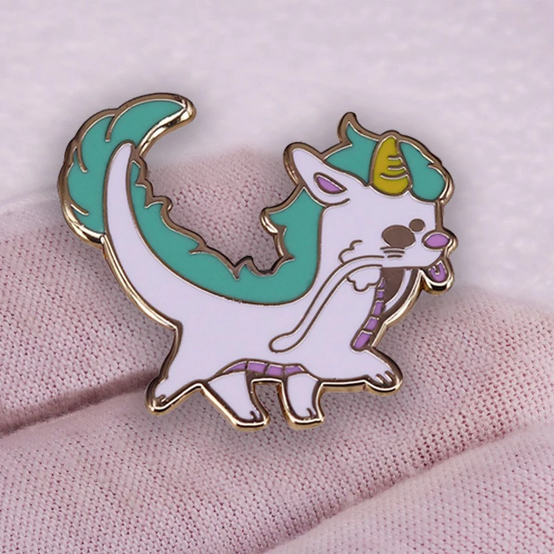 

Spirited Away River God Little White Dragon Brooch Cute Anime Badge Magic Pin Costume Accessories New Year Gifts for Friends