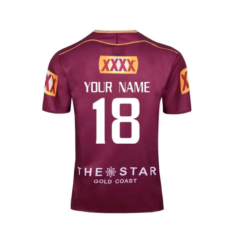 QUEENSLAND MAROONS футболка для регби Размер: S-3XL принт на заказ номер имя качество идеальное - Цвет: Print name number