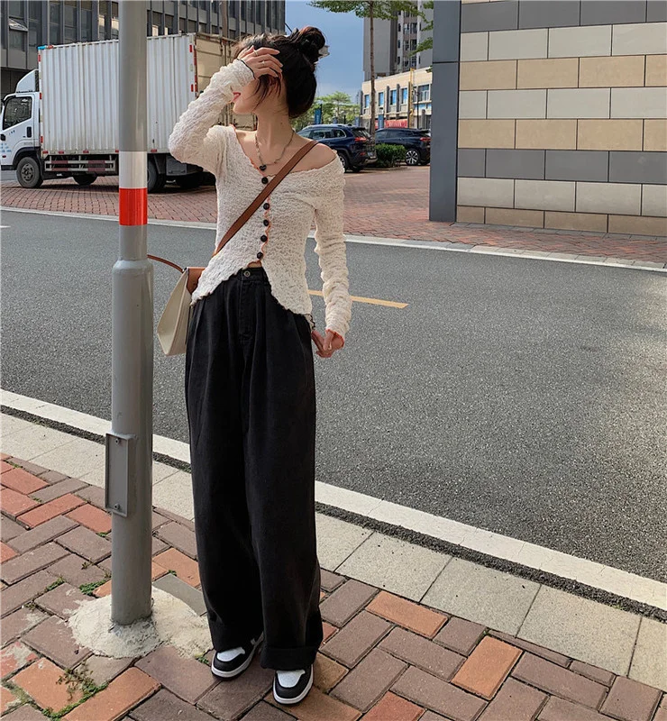 Ретро легкие подходящие ко всему Папины штаны Свободные для похудения | Женская