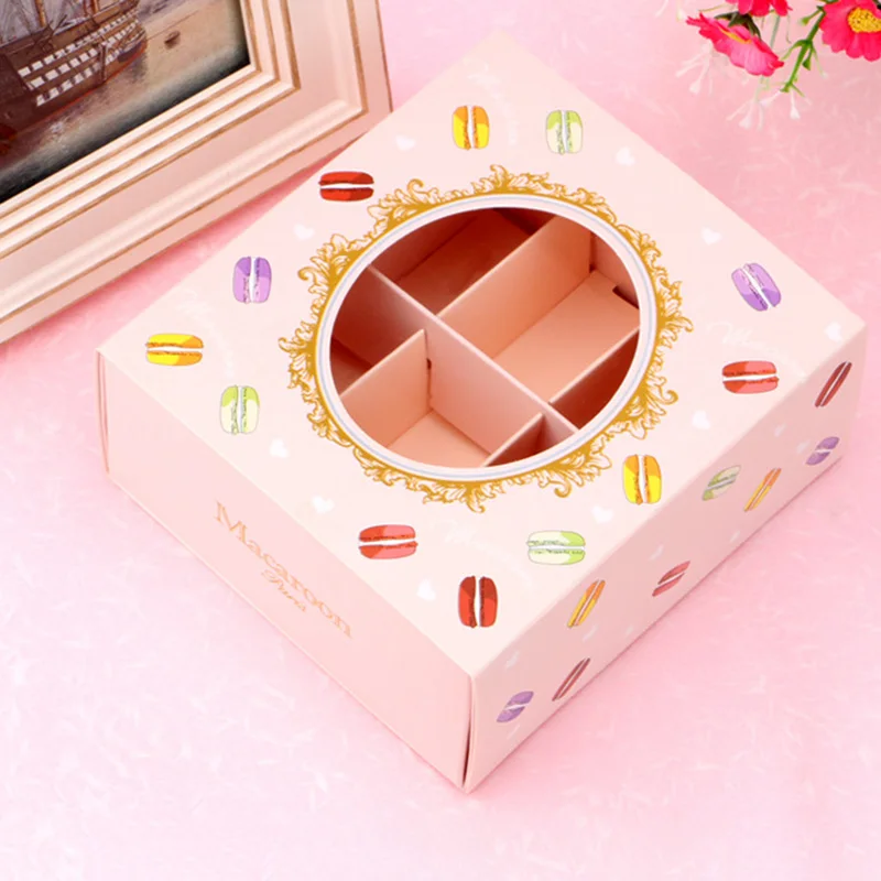 20 шт Макарон коробка с прозрачным окном десертные макароны кондитерские