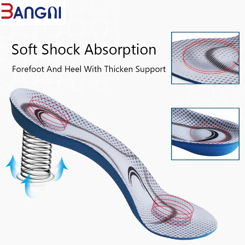 3ANGNI Orthotic Flat Feet Insoles Arch Support 3/4 Insole Memory Foam Insert Soft Message For Man Woman Shoes