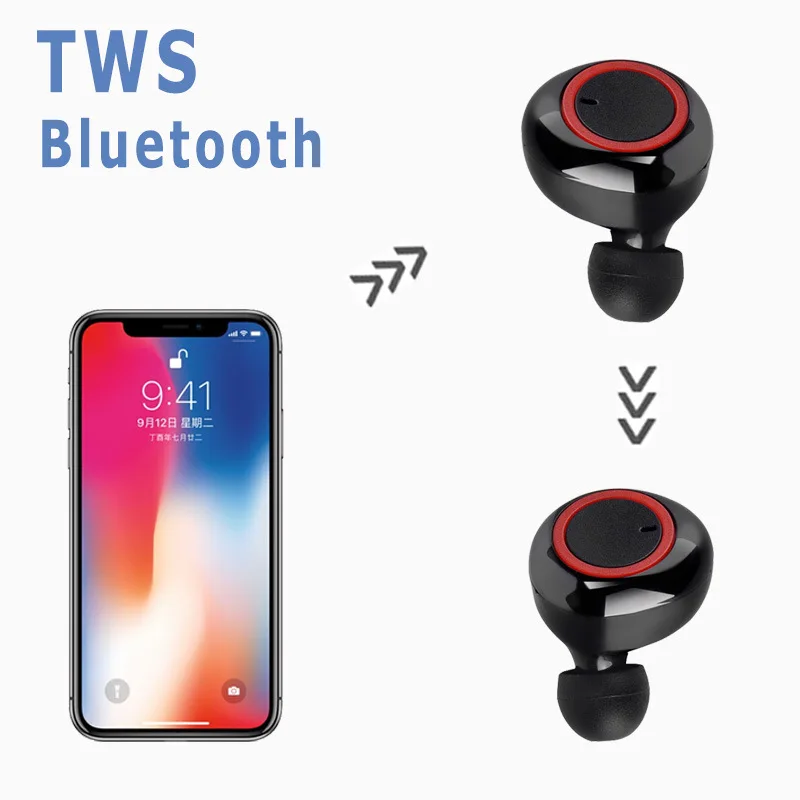 y50 tws blutooth wireless 5 0 earphone noise cancelling headset hifi 3d stereo for huawei iphone oppo xiaomi tws music headset free global shipping