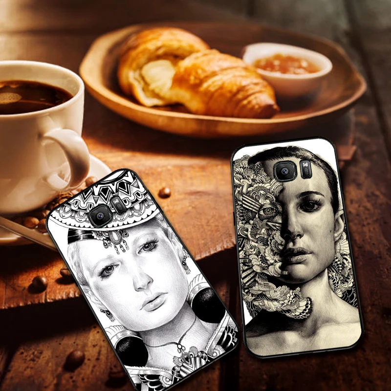 Чехлы для мобильных телефонов с абстрактными персонажами samsung M10 M20 M30 S6 S7 Edge S10 S9 S8