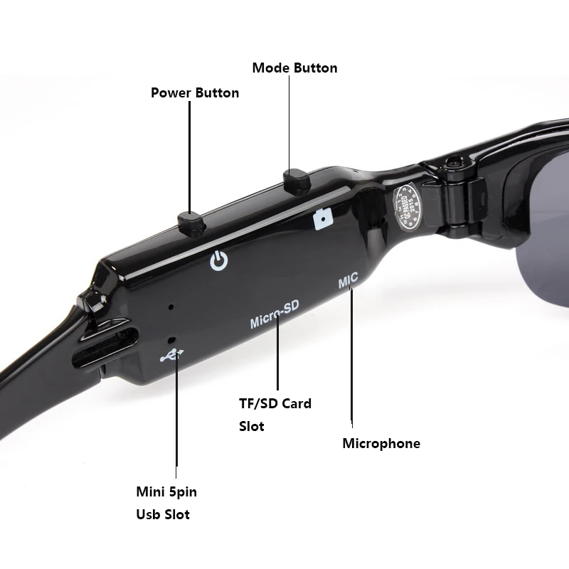 Светильник Кая мини камера солнцезащитные очки Full HD Цифровая видеокамера