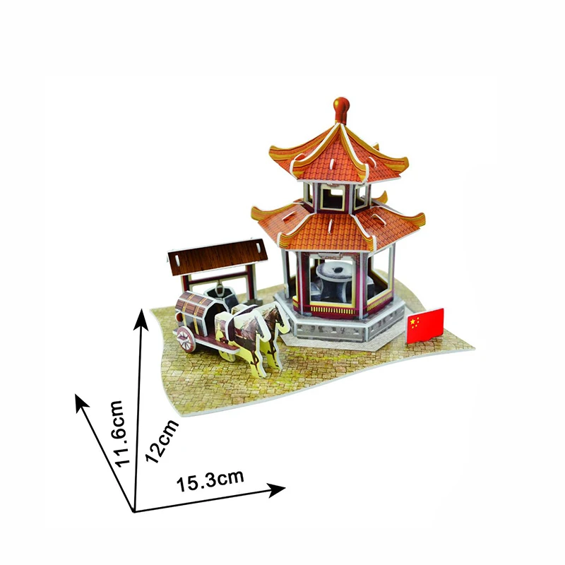 

3D puzzle scenic building model paper children creative DIY assembling puzzle early education toys for kids gifts