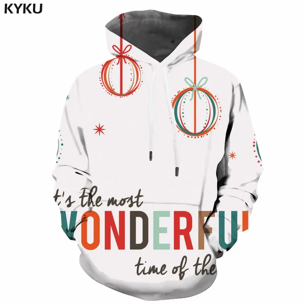 

3d Hoodies Christmas Hoodie Men New Year Hoodie Print White Hooded Casual Queue Sweatshirt Printed Long Sleeve Funny Pullover