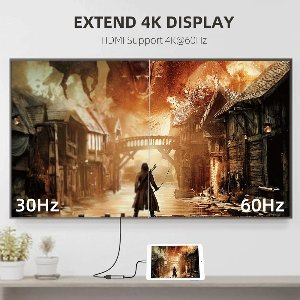 usb type c to hdmi adapter usb 3 1 usb c to hdmi adapter converter for macbook air prohuawei matebooksamsung s10 s9 tablet free global shipping