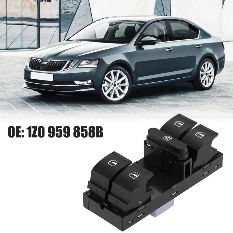 Передний левый Стекло подъемник Мощность переключатель окна 1Z0959858B для Skoda
