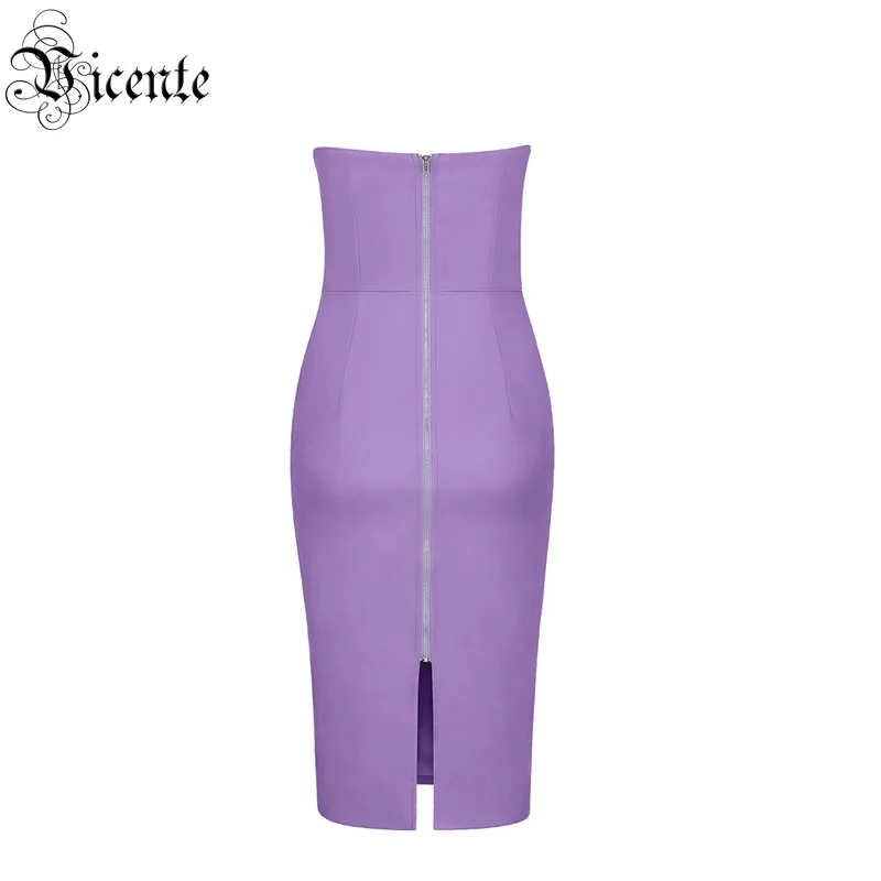 Популярное модное сексуальное платье без бретелек с V образным вырезом и