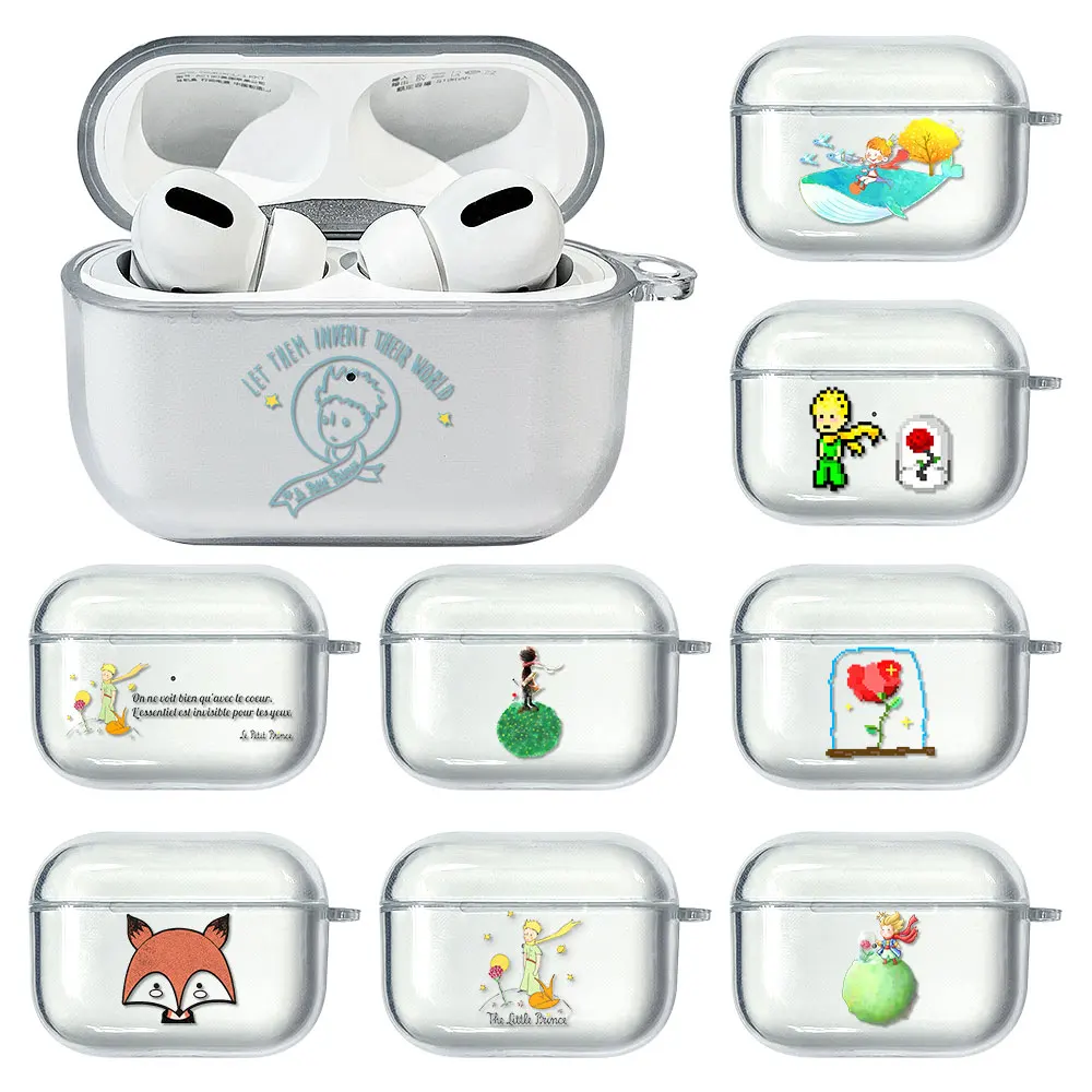 

Cartoon Little Prince Transparent Case For Apple Airpods Pro Casing Silicone Bluetooth Earphone Box for Air pods 3 Pro Cover Bag