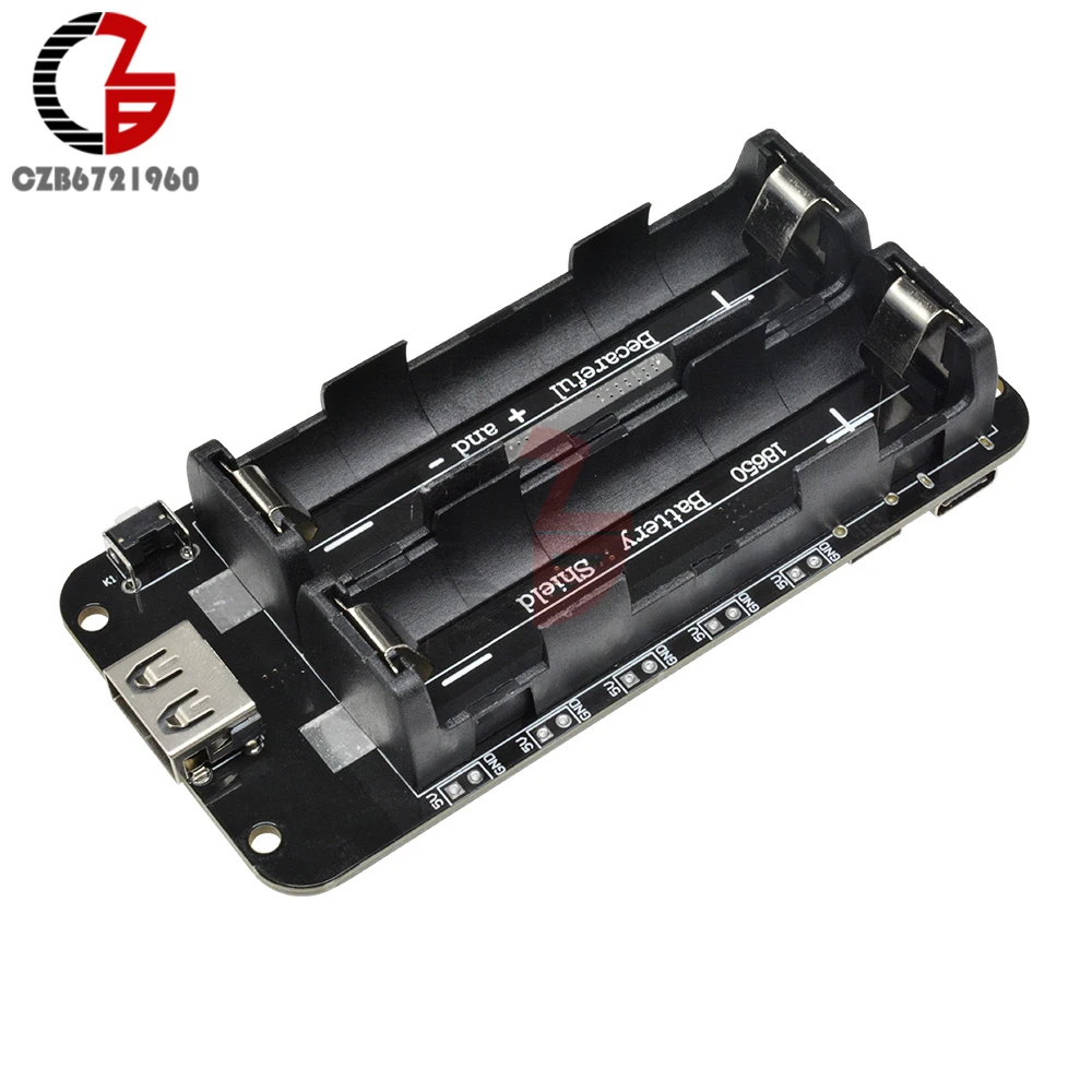 2X18650 литиевая Защита аккумулятора V8 USB 3V 5V литий-ионная батарея зарядное устройство плата мобильный Банк питания Модуль расширения для Arduino ESP8266