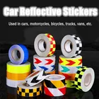 Светоотражающая лента для автомобилей, грузовиков, наклейки для стайлинга автомобилей, мотоциклов, самоклеящаяся предупреждающая защитная лента, автомобильная светоотражающая пленка