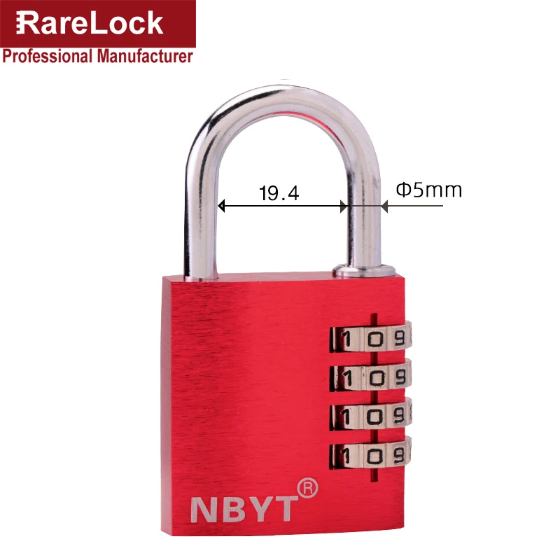 4 цвета Алюминий Комбинации замок для двери шкафа Коробка Чемодан Фитнес центр