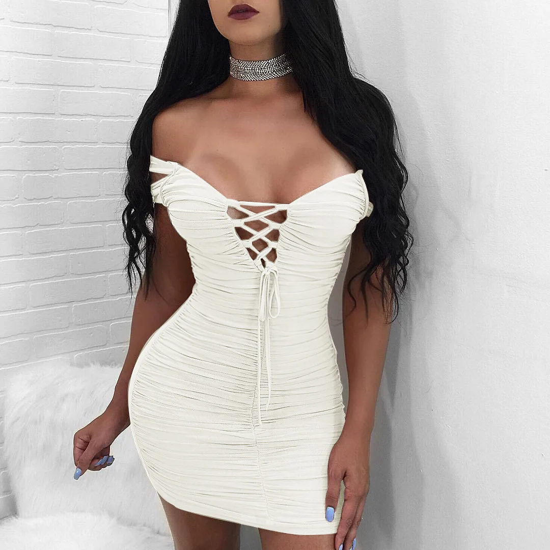 

Women Vintage Lady Deep V Neck Party Dresses Sexy Dress