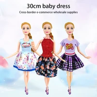 30cm doll clothes yitian doll clothes fashion skirt girl toy princess daily cute outfit meticulous handmade doll costume
