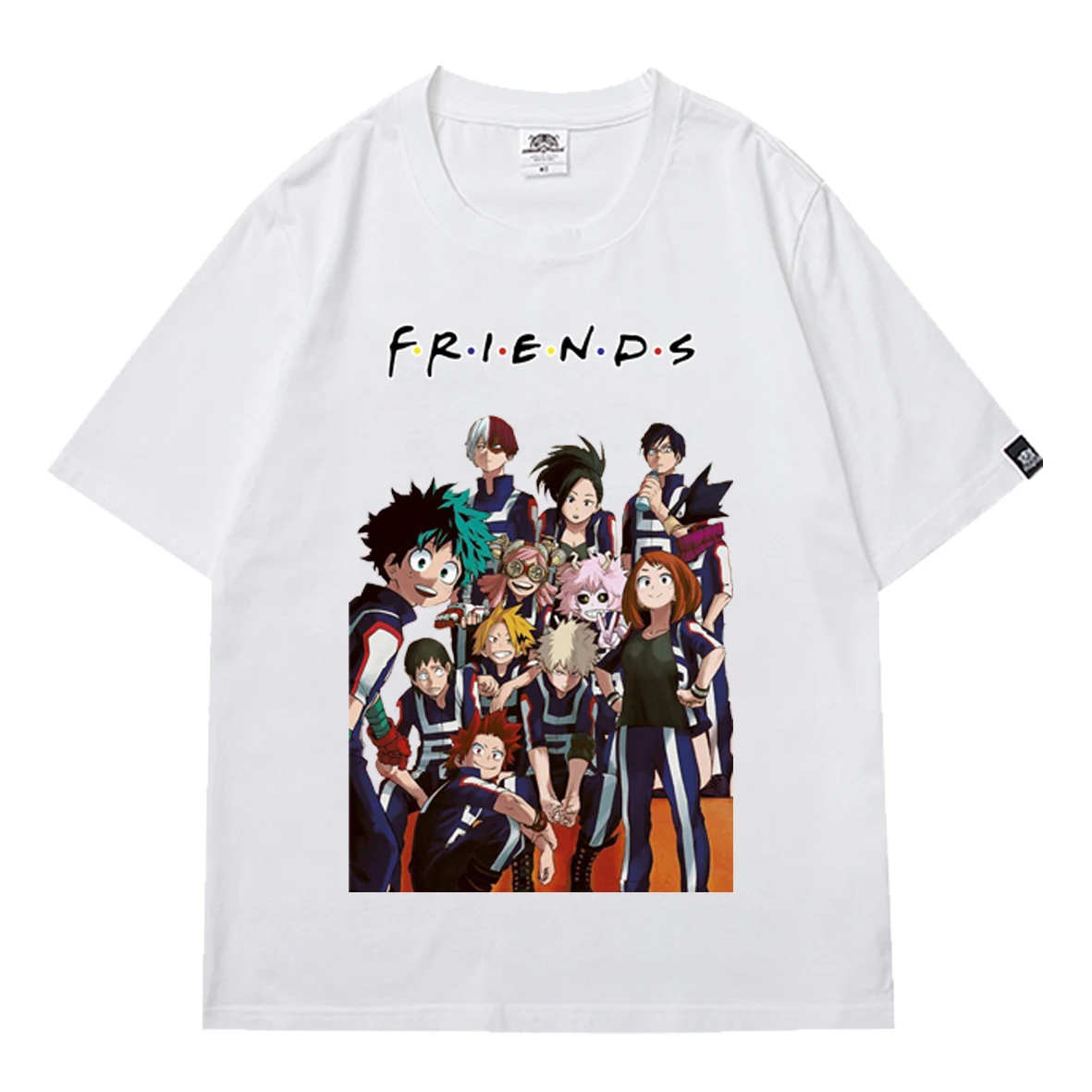

Harajuku Anime My Hero Academia Bakugou Unisex Loose Black Tops Streetwear Women's Girl T-shirt Print E Girl Oversized T-shirt
