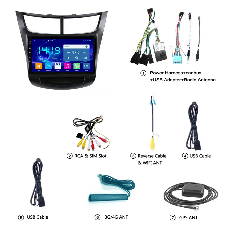 

4G+64G 9 Inch IPS Android 10 Car Multimedia Player For Chevrolet Sail 2015-2018 Gps Radio Navigation