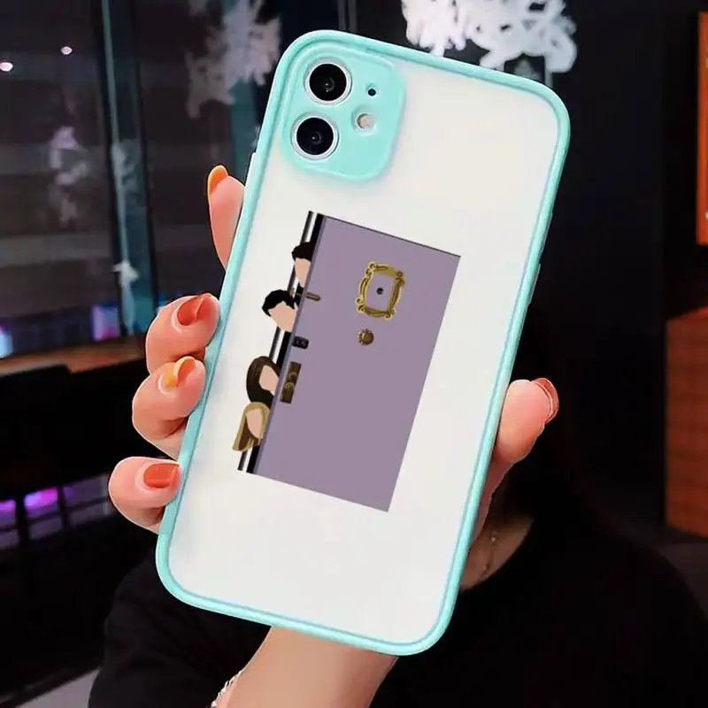 

Friends TV Show Door luxury Phone Cases shell matte transparent For iphone 7 8 11 12 plus mini x xs xr pro max cover
