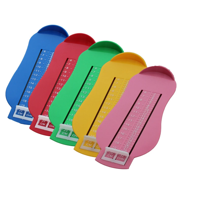 

5 Colors Baby Foot Ruler Kid Foot Length Measuring Device Infant Grow MeasuringTool ProtractorTool Shoes Fittings Gauge Tools