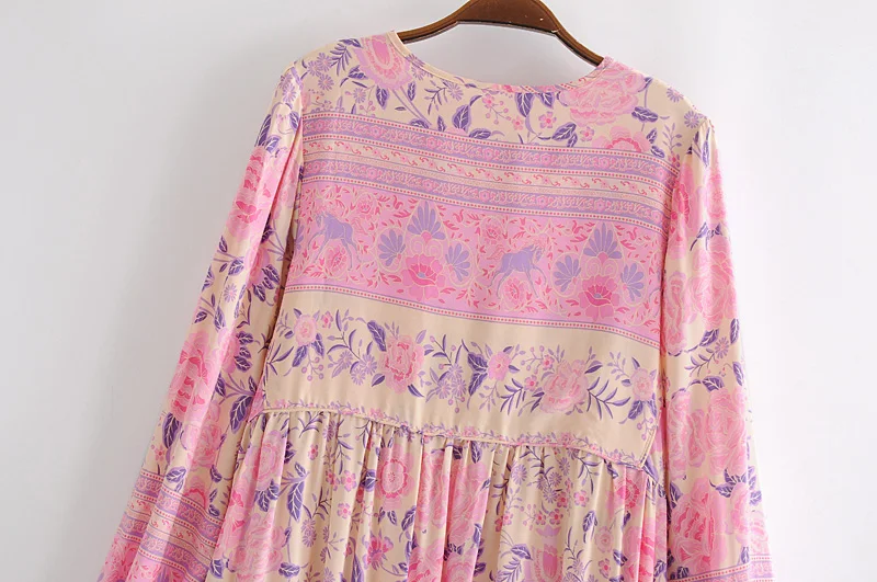 Винтажное шикарное Женское Платье макси с длинным рукавом галстуком-бабочкой