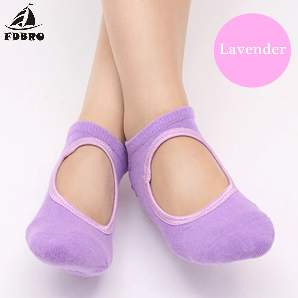 FDBRO профессиональные женские носки для йоги нескользящие махровые хлопковые с