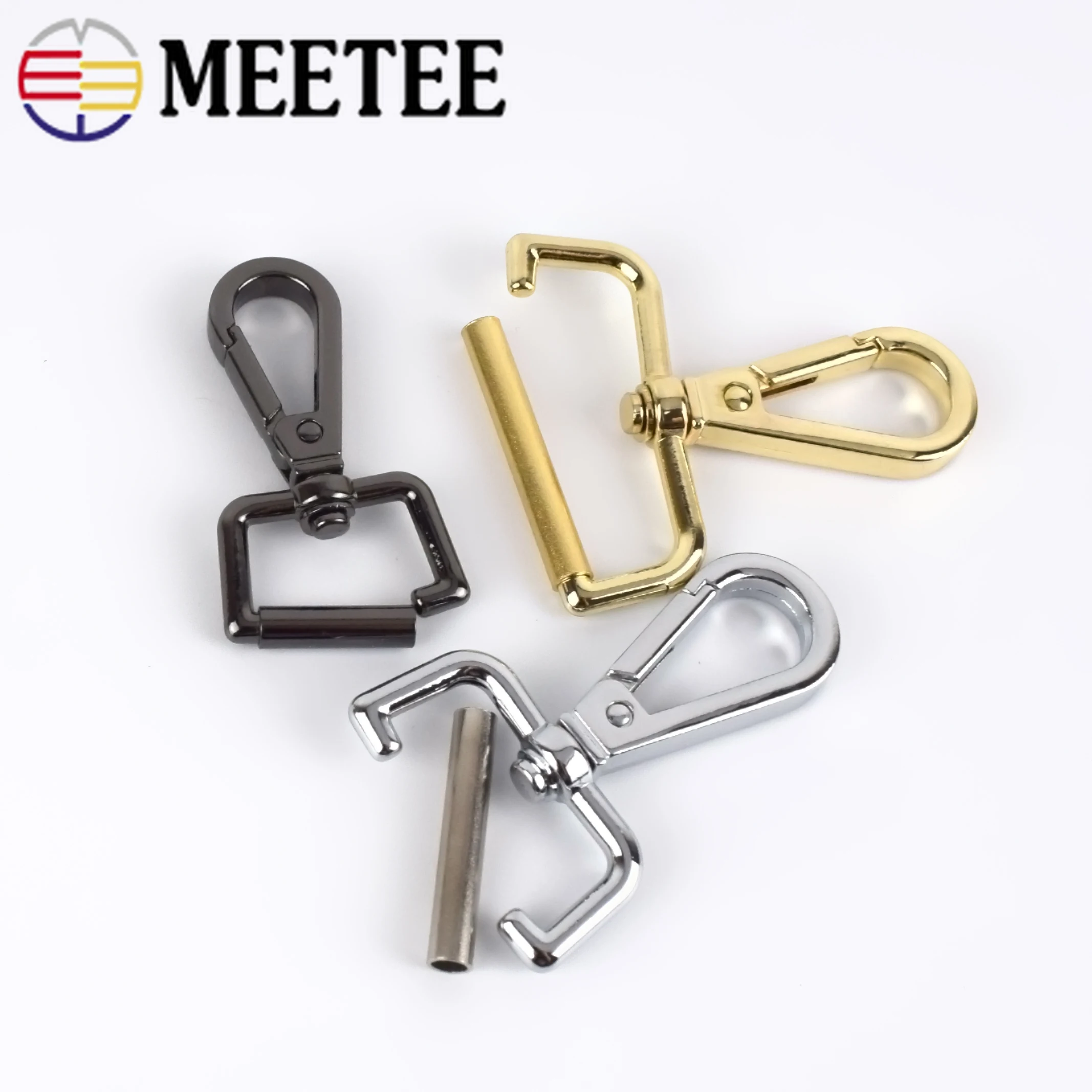 Meetee 4pcs Metal Swivel Trigger Lobster Clasp Snap Hook Key Chain Ring Paracord Lanyard Outdoor Backpack Bag DIY Craft BD051 | Дом и сад