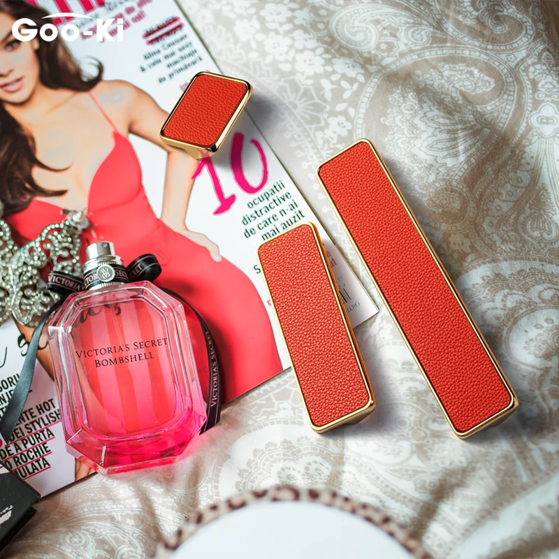 Современная Красная оранжевая ручка из натуральной кожи для шкафа Кухонный Шкаф