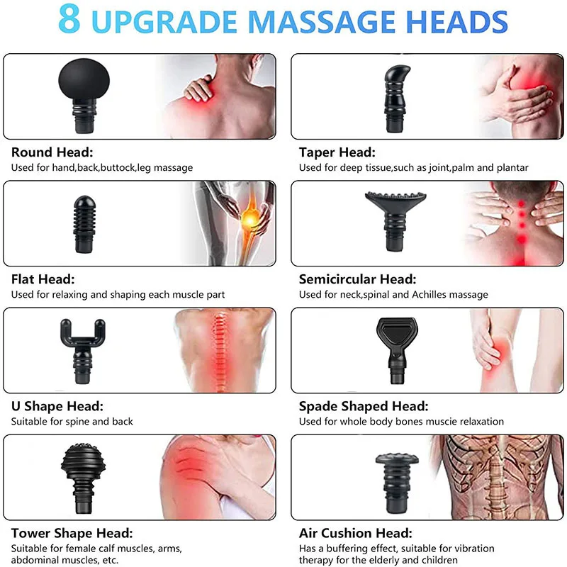 Массажный пистолет для глубоких тканей ударный Массажер мышц облегчения боли 30