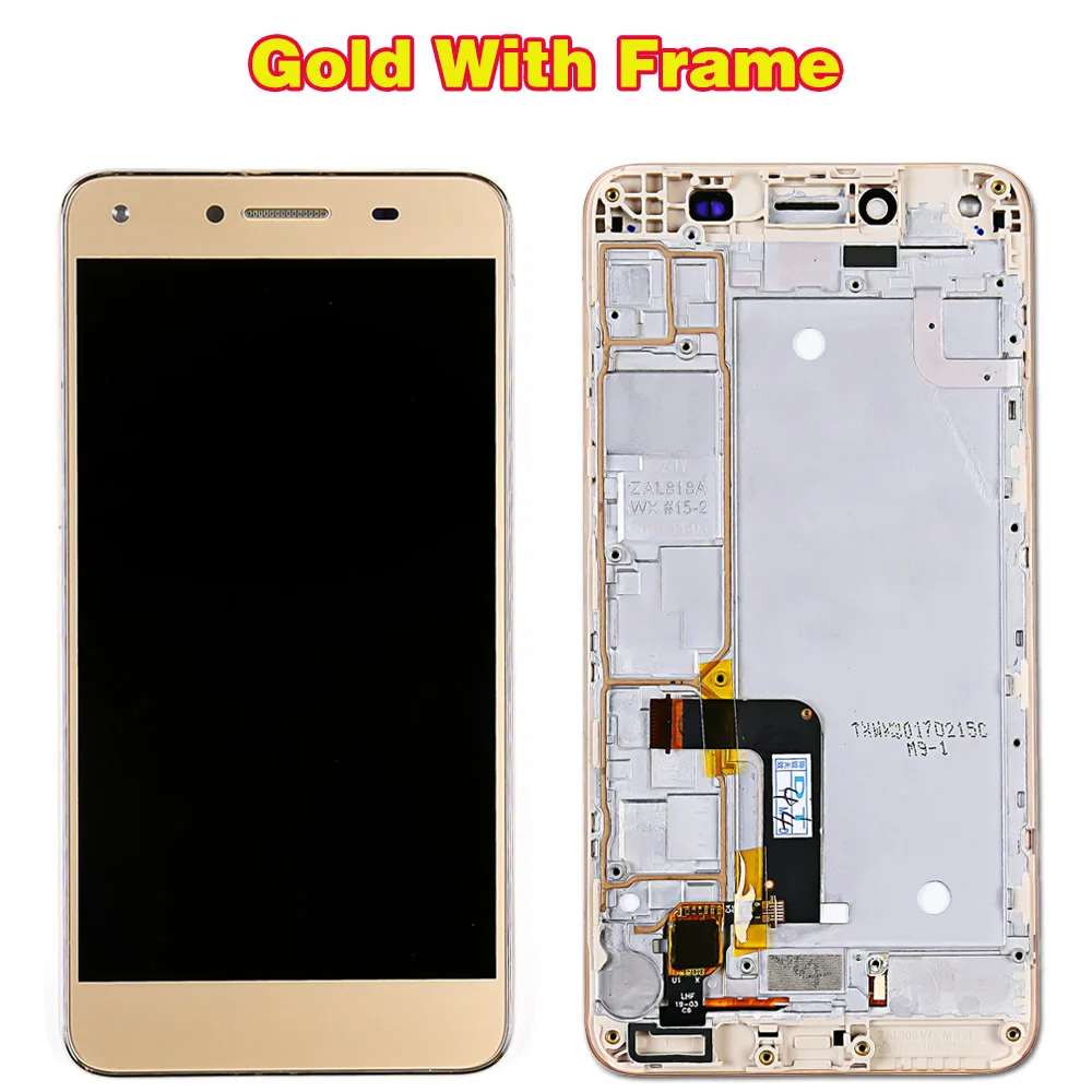 Gold And Frame По сделке команда 5,0 дюймов ЖК-дисплей для huawei Honor 5A Y6 II компактный LYO-L01 LYO-L21 кодирующий преобразователь сенсорного экрана в сборе рамка с инструментом - Цвет: Gold And Frame