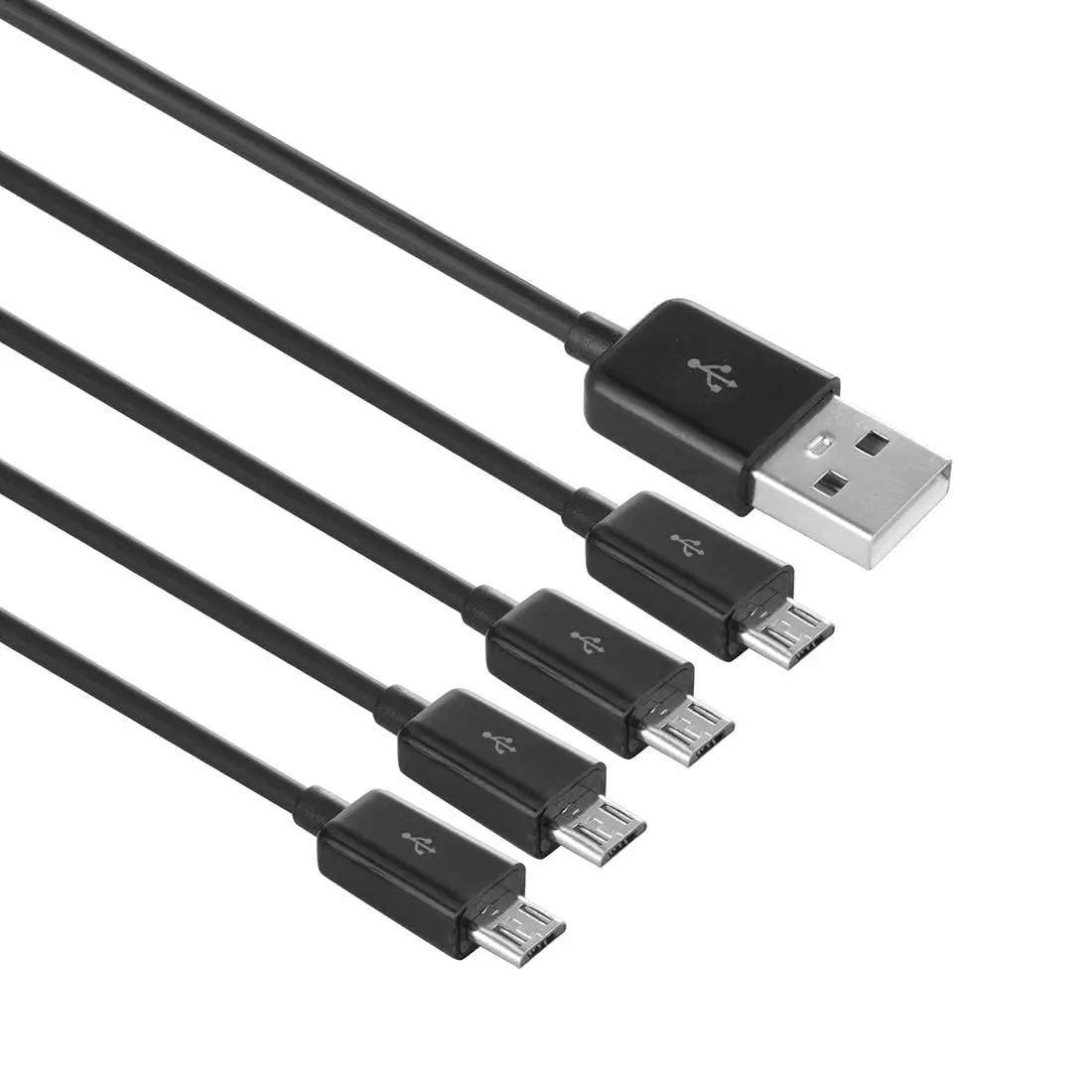 

Зарядный кабель Micro USB, 4 в 1, USB 2,0 A папа на 4 Micro USB папа, разветвитель Micro USB кабеля (черный 0,5 м)