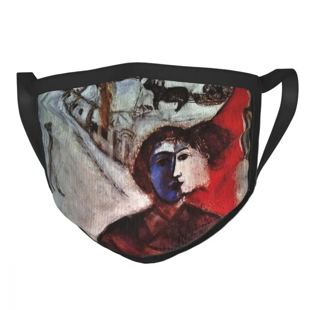

Painting By Marc Chagall Reusable Mouth Face Mask Art Painter Anti Haze Dustproof Mask Protection Cover Respirator Mouth Muffle