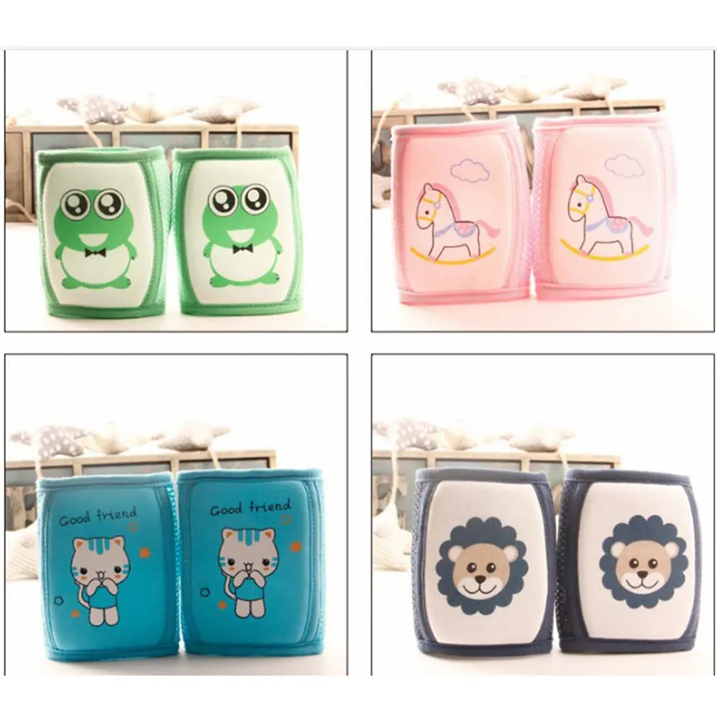 Baby Knee Pads Cute Cartoon Monkey Baby Knee Pads Elbow Guard Kids Learn To Walk Resistant Crawling Protective Gear