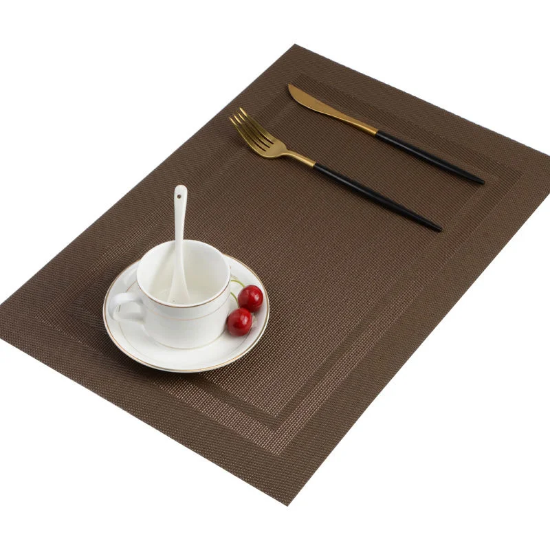 Frame coffee 6 шт Противоскользящий и Теплоизоляционный ПВХ коврик для обеденного стола нескользящий стол коврик для кухни, принадлежности - Цвет: Frame coffee