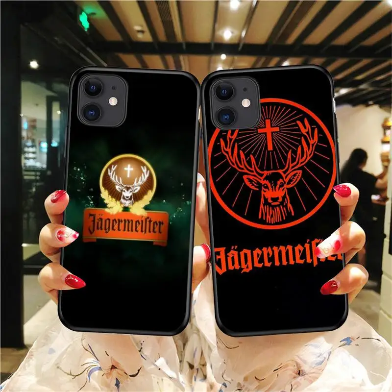 

Jagermeister logo Phone Case For Iphone 5 5S SE 6 6s 7 8 plus X Xr XS 11 12 Mini Pro Max Cover Fundas Coque