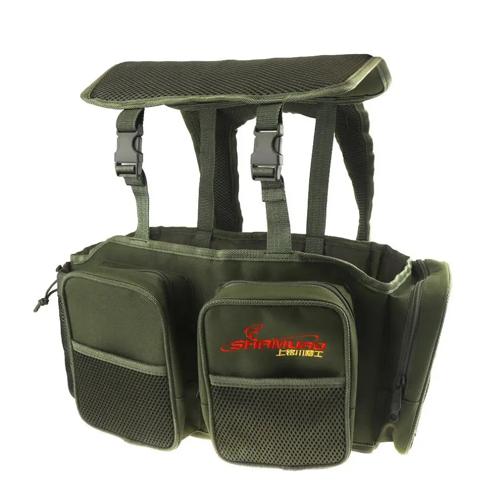 Многофункциональная сумка для рыбалки нейлоновая ткань армейский зеленый