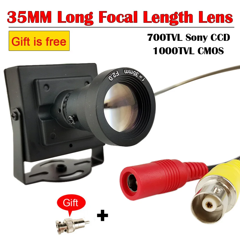 35 мм объектив с длинным фокусным расстоянием 700TVL Sony CCD камера 1000TVL CCTV цветная мини