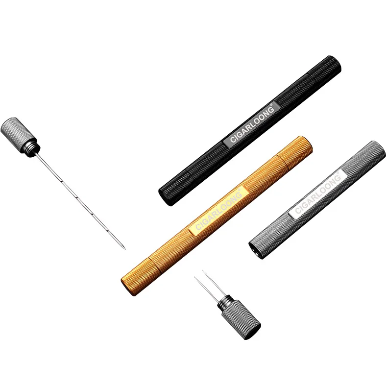 CIGARLOONG, горячая Распродажа, дешево, Новое поступление, 2 в 1, Инструмент для извлечения сигар, инструмент для вытягивания сигар, Дырокол и Nubber, держатель для сигар, CLR-0004