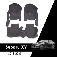 car floor mats for subaru xv 2018 2019 2020 artificial leather rug surround auto interior accessories carpets cover protect