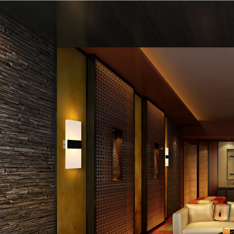 Светодиодная настенная акриловая прикроватная лампа приглушаемый светильник