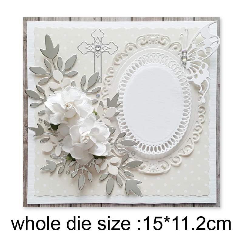 Металлические Вырубные штампы вырезанная овальная рамка форма украшение для