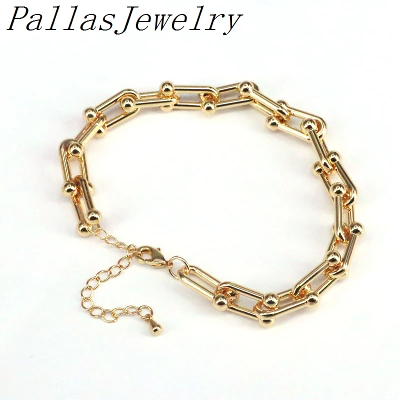 

Модные геометрические U-образные браслеты-цепочки, минималистичные металлические браслеты золотого цвета, унисекс, 10 шт.