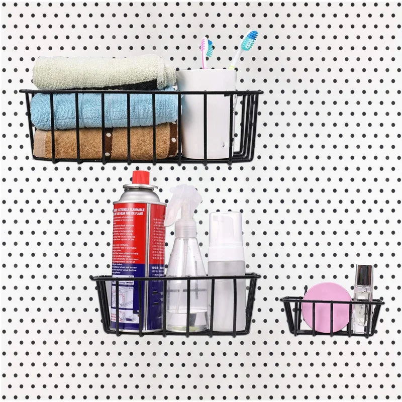 Новые крючки для Pegboard с корзиной, ассортимент, крючки для хранения дома, система, вешалка для инструментов, набор для гаража, кухни, мастерской, Органайзер