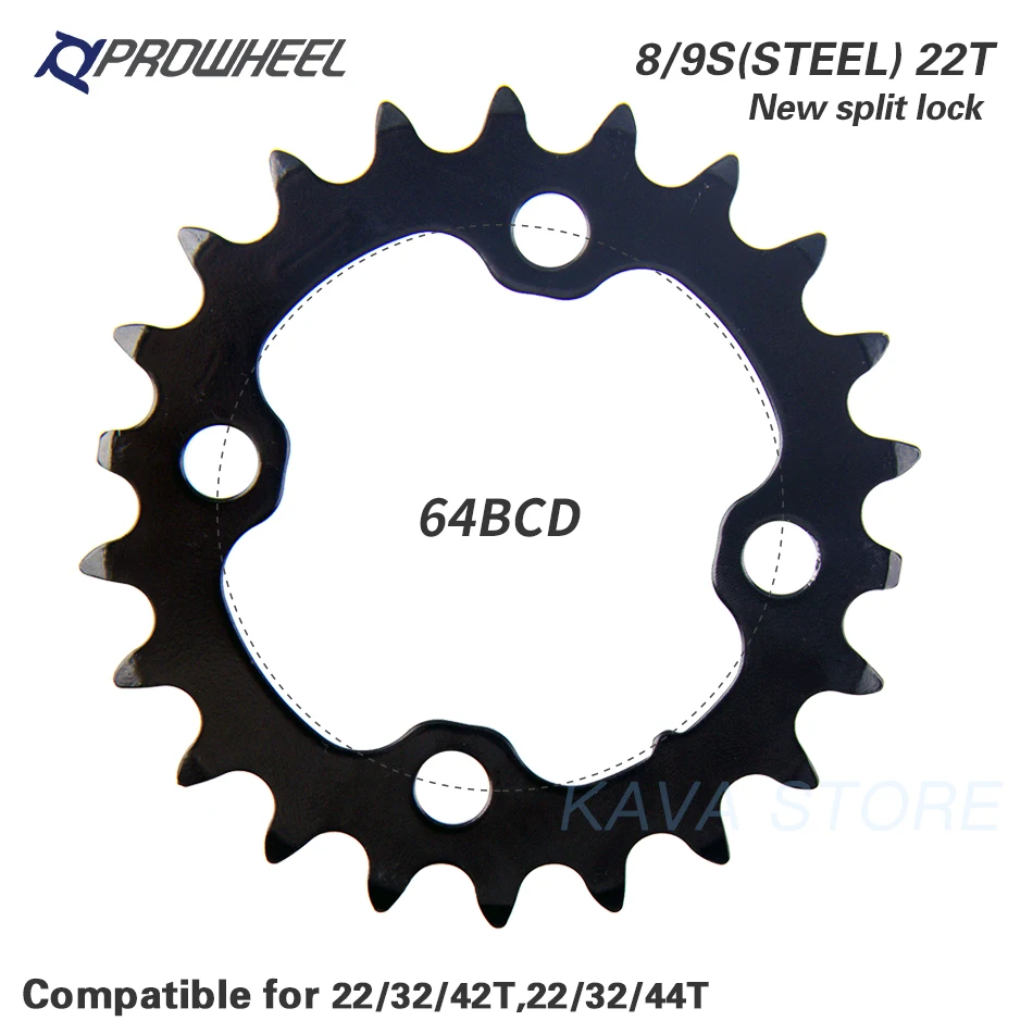 Круглая Звездочка PROWHEEL 64/96/104BCD для горного велосипеда звездочка 22/24/30/32/40/42/44T