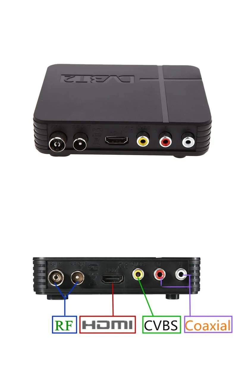 Vmade DVB-T2 Full HD 1080P цифровой эфирный приемник DVB-T MPEG-4 ТВ-тюнер Поддержка 3D интерфейс мини-приставка